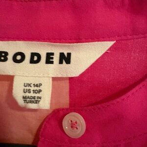 Boden Fuchsia Button-Up Shirt